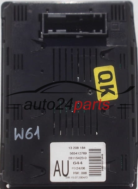 Multifunktions Anzeigeschirm Radio OPEL VECTRA C GM 13208184AU,  281154230