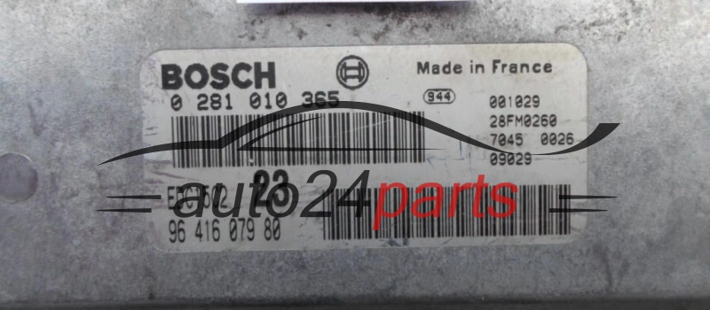 Μονάδα Ελέγχου Κινητήρα CITROEN C5 2.0 HDI BOSCH  0281010365, 9641607980
