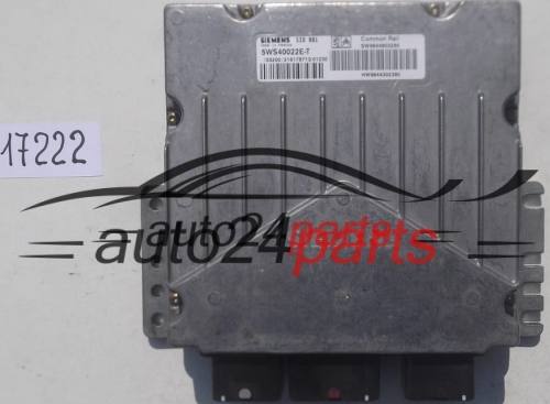 ECU ENGINE CONTROLLER CITROEN C5 2.0 HDI SIEMENS 5WS40022E-T, 5WS40022ET, SW 9644803280, HW 9644302380