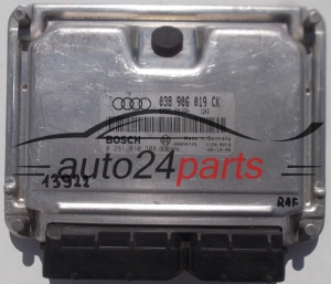 KOMPUTER STEROWNIK SILNIKA AUDI A3 1.9 TDI BOSCH 0 281 010 308, 0281010308, 038 906 019 CK, 038906019CK, 28SA5000, DIESEL EDC15P 1343 - 