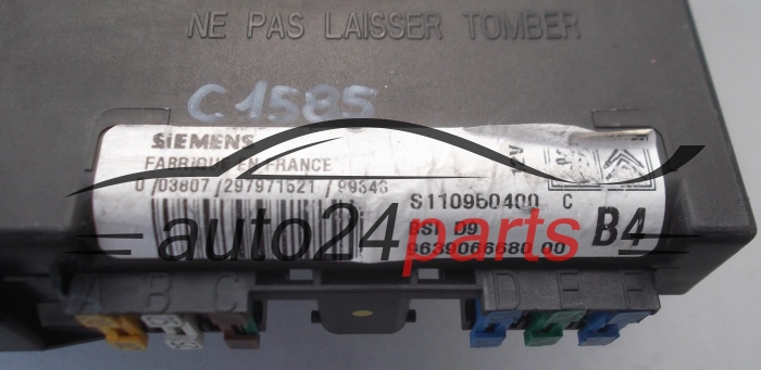 CENTRALKA MODUL BSI CITROEN PEUGEOT S110950400 C, S110950400C, 9639066680