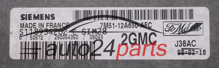 CENTRALINA DO MOTORE FORD FOCUS C-MAX 1.6 SIEMENS S118934202 C