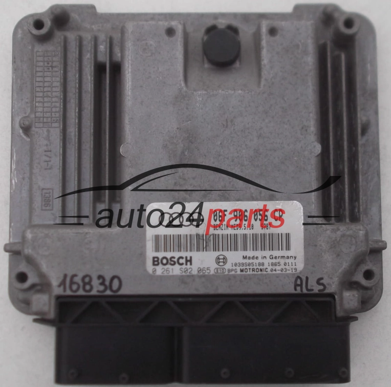 ECU CENTRALITA DE MOTOR AUDI 2.0 FSI BOSCH 0 261 S02 065, 0261S02065, 06F 906 056 CP, 06F906056CP
