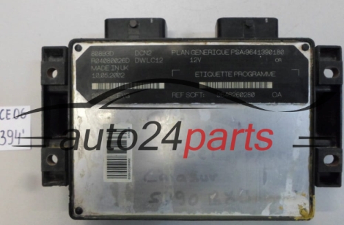 KOMPUTER STEROWNIK SILNIKA PEUGEOT PARTNER 1.9 D LUCAS R04080026D, PSA 9641390180, SOFT 9646260280, DCN2, DWLC12
