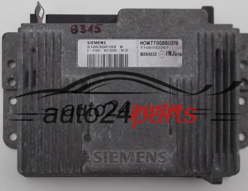 CENTRALINA MOTORE RENAULT MEGANE 1.6 8V, SIEMENS S105300103A, HOM7700860319, 7700865810