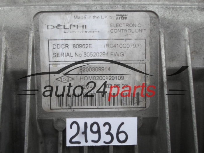 CENTRALINA DO MOTORE RENAULT KANGOO 1.5 DCI 8200309914, R0410C079A 