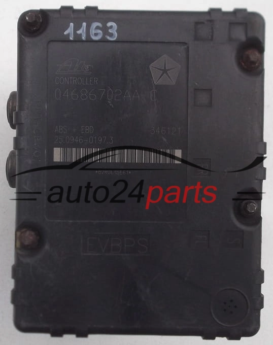 ABS CHRYSLER VOYAGER ATE 10.0511-8186.1, 10051181861, P04721427AC, ATE 25.0204-0613.4, 25020406134, 25.0204-0618.3, 25020406183, 04686702AAC, 25.0946-0197.3, 25094601973 