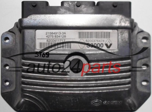 Μονάδα Ελέγχου Κινητήρα RENAULT MODUS 1.4 SAGEM 21584913-3A, 8200411717, 8200376474