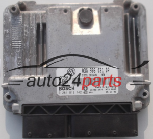 KOMPUTER STEROWNIK SILNIKA VW VOLKSWAGEN PASSAT 1.9 TDI BOSCH 0 281 012 742, 0281012742, 03G 906 021 DP, 03G906021DP - 12689 LOG.OFF