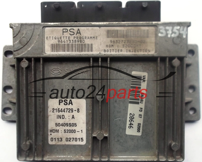 MOTORSTEUERGERÄT ECU STEUERGERÄT  CITROEN XSARA PICASSO 1.8 Sagem 21644729-8, PSA 9641338980, 9632727280-02