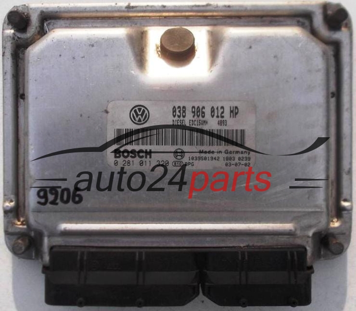 MOTORSTEUERGERÄT ECU STEUERGERÄT SEAT IBIZA CORDOBA 1.9 SDI ASY 038 906 012 HP, 038906012HP, BOSCH 0 281 011 320, 0281011320, 1039S01942, DIESEL EDC15UM+ 4893