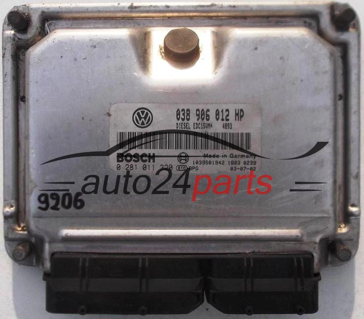 MOTORSTEUERGERÄT ECU STEUERGERÄT SEAT IBIZA CORDOBA 1.9 SDI ASY 038 906 012 HP, 038906012HP, BOSCH 0 281 011 320, 0281011320, 1039S01942, DIESEL EDC15UM+ 4893