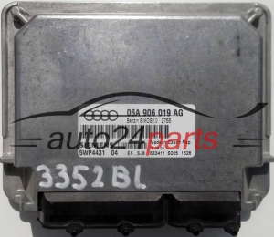 ECU ENGINE CONTROLLER AUDI A3 1.6 06A906019AG, 06A 906 019 AG, SIEMENS 5WP4431 04, BENZIN SIMOS2.0 2755