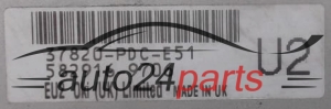 KOMPUTER STEROWNIK SILNIKA HONDA ACCORD 37820-PDC-E51, 37820PDCE51, 582916-9706, 5829169706 - 