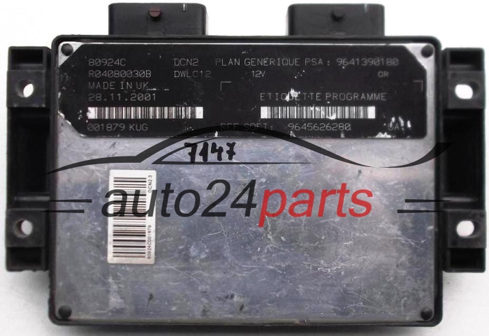 Μονάδα Ελέγχου Κινητήρα CITROEN PEUGEOT 1.9 D LUCAS R04080030B, PSA 9641390180, SOFT 9645626280, DCN2, DWLC12