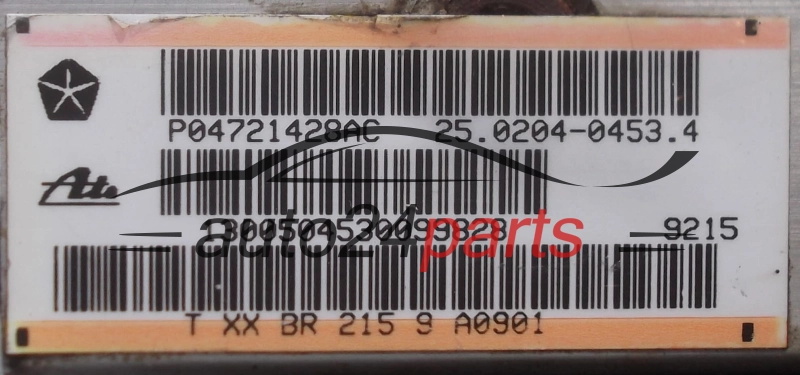 ABS CENTRALINA POMPA CHRYSLER VOYAGER MINIVAN ATE 10.0511-8186.1, 10051181861, P04721428AC, ATE 25.0204-0453.4, 25020404534, 25.0204-0454.3, 25020404543, 25.0946-0180.3