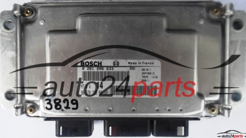 ECU CENTRALITA DE MOTOR CITROEN XSARA PICASSO 1.6 BOSCH 0261206633, 0 261 206 633, 9637839580 id05, 96 378 395 80 id05, M7.4.4 14 