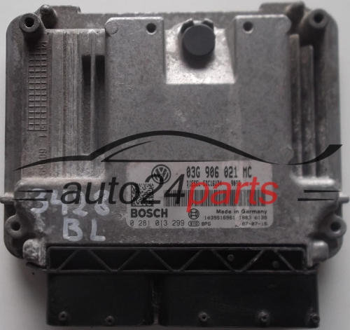MOTORSTEUERGERÄT ECU STEUERGERÄT SKODA OCTAVIA 2.0 TDI 03G906021MC, 03G 906 021 MC, BOSCH 0281013299, 0 281 013 299, DIESEL EDC16U34 9093, 1039S16961