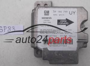  STEROWNIK MODUL PODUSZEK POWIETRZNYCH OPEL ASTRA G ZAFIRA A 09180799 UY, 09 180 799 UY, 9192130, 6237444, 62 37 444, SIEMENS 1923594 5WK42905 , 5WK4 2905