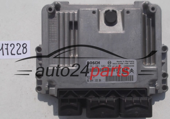 CENTRALINA DO MOTORE PEUGEOT 207 1.6 BOSCH 0 261 201 602, 0261201602, 96 644 169 80, 9664416980, 9663193480, MED17.4