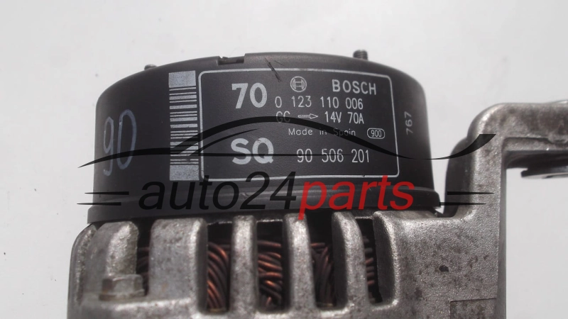 ALTERNATOR 2.0 DTI DTL OPEL VECTRA B BOSCH 0123110006 90506201 SQ, 70A
