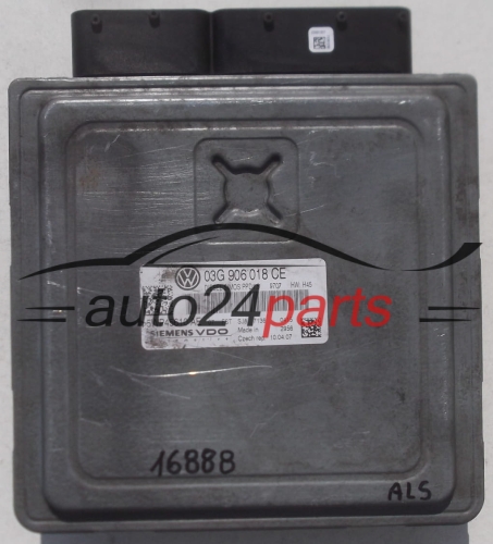 ECU ENGINE CONTROLLER VW VOLKSWAGEN PASSAT 2.0 TDI SIEMENS VDO 5WP45610 AE, 5WP45610AE, 03G 906 018 CE, 03G906018CE