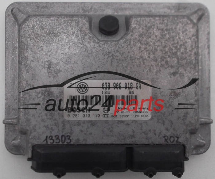 KOMPUTER STEROWNIK SILNIKA VW VOLKSWAGEN PASSAT 1.9 TDI 038 906 018 GA, 038906018GA, BOSCH 0 281 010 170, 0281010170