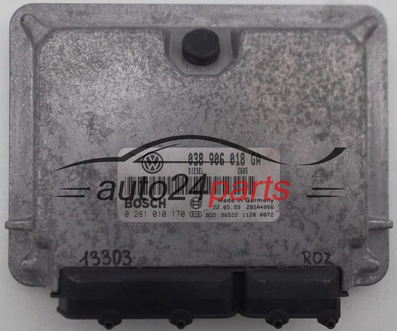 KOMPUTER STEROWNIK SILNIKA VW VOLKSWAGEN PASSAT 1.9 TDI 038 906 018 GA, 038906018GA, BOSCH 0 281 010 170, 0281010170