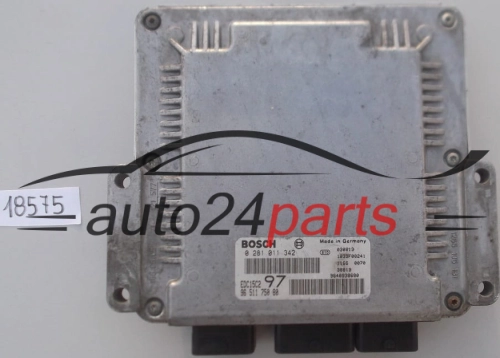 KOMPUTER STEROWNIK SILNIKA CITROEN PEUGEOT 2.0 HDI BOSCH 0 281 011 342, 0281011342, 96 511 750 80, 9651175080, EDC15C2 97