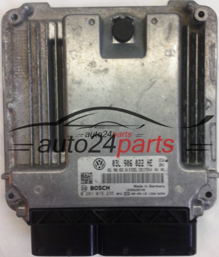 ECU ENGINE CONTROLLER SKODA OCTAVIA 2.0 TDI 03L906022HE, 03L906022GA, BOSCH 0281015235