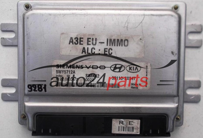 Centralita de motor KIA RIO 1.3 SIEMENS 5WY5712A SIMK42 39110-2X547 391102X547