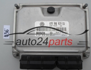 KOMPUTER STEROWNIK SILNIKA SKODA 1.9 TDI BOSCH 0 281 010 928, 0281010928, 038 906 019 EG, 038906019EG - 