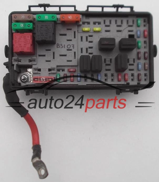 SKRZYNKA ELEKTRYCZNA PRZEKAŻNIKÓW I BEZPIECZNIKÓW MODUŁ NADWOZIA CENTRALKA KOMFORTU BSI PRZEDNIA OPEL CORSA D 2006-, 13217387 EA