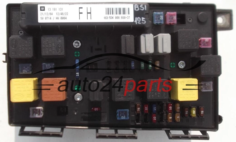 FUSE RELAY BOX ELECTRICAL COMFORT CONTROL MODULE BODY  OPEL GM 13 191 131 FH HELLA 5DK 008 668-37