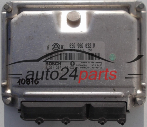 KOMPUTER STEROWNIK SILNIKA VW VOLKSWAGEN GOLF BORA 1.4 AXP 036906032P, 036 906 032 P, BOSCH 0261207179, 0 261 207 179, BENZIN ME7.5.10