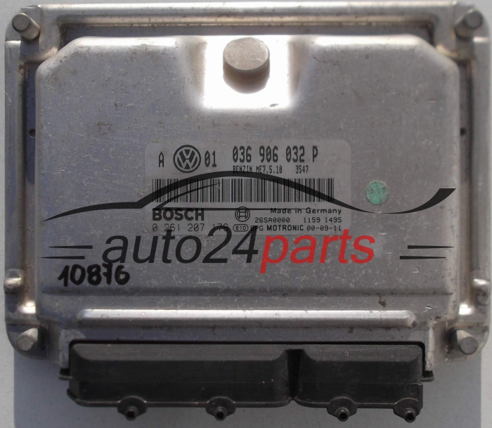KOMPUTER STEROWNIK SILNIKA VW VOLKSWAGEN GOLF BORA 1.4 AXP 036906032P, 036 906 032 P, BOSCH 0261207179, 0 261 207 179, BENZIN ME7.5.10
