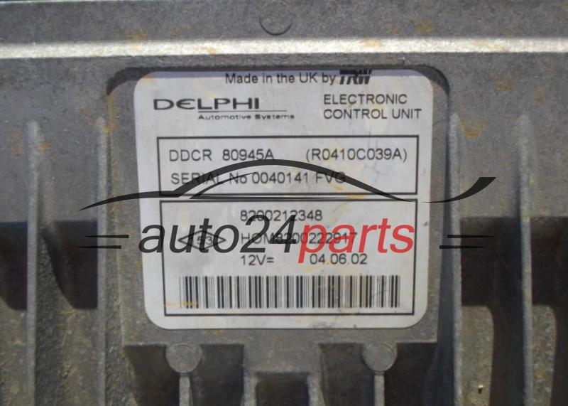 Μονάδα Ελέγχου Κινητήρα RENAULT CLIO 1.5 DCI Delphi R0410C039A