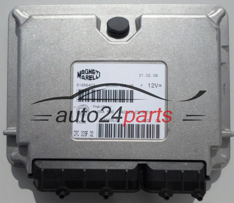 ECU ENGINE CONTROLLER FIAT 500 MAGNETI MARELLI CFC 328F.02,  51856403, 62000.124.08