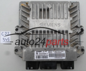 KOMPUTER STEROWNIK SILNIKA CITROEN PEUGEOT 1.4 HDI SIEMENS 5WS40068C-T, 5WS40068CT, SW 9652888580, HW 9648624280, SID804 - 345