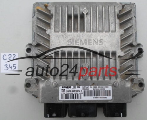 KOMPUTER STEROWNIK SILNIKA CITROEN PEUGEOT 1.4 HDI SIEMENS  5WS40068CT, SW 9652888580, HW 9648624280, SID804