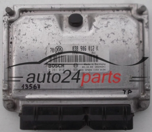 KOMPUTER STEROWNIK SILNIKA VW VOLKSWAGEN GOLF BORA 1.9 TDI AGR 038906012K, 038 906 012 K, BOSCH 0 281 010 111, 0281010111, DIESEL 2811, 28SA4241 - 8585,  A62