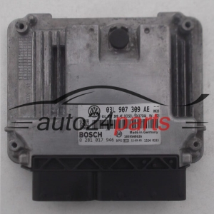 CENTRALINA MOTORE VW VOLKSWAGEN PASSAT, BOSCH 0 281 017 946, BOSCH 0281017946, 03L 907 309 AE, 03L907309AE, 1039S48626