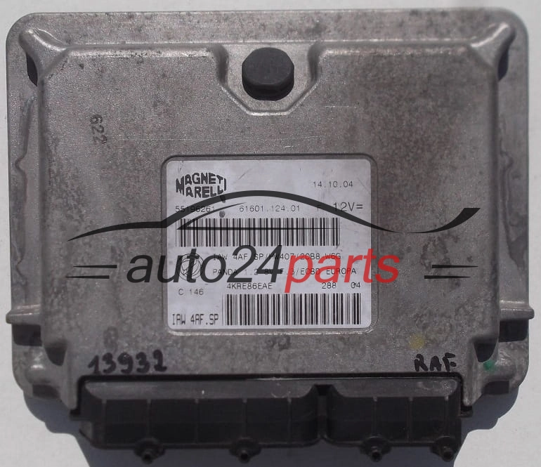 KOMPUTER STEROWNIK SILNIKA FIAT PANDA 1.2, IAW 4AF.SP, IAW4AFSP, 61601.124.01, 6160112401, 55196261, 61601.124.00, 6160112400, 55190098