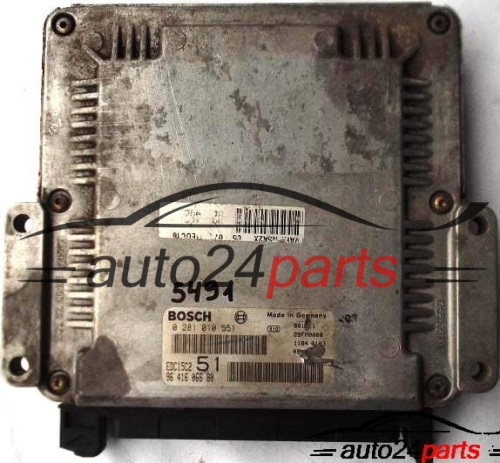 MOTORSTEUERGERÄT ECU STEUERGERAT PEUGEOT 306 2.0 HDI BOSCH 0281010551, 0 281 010 551, 9641606680, 96 416 066 80, EDC15C2 51