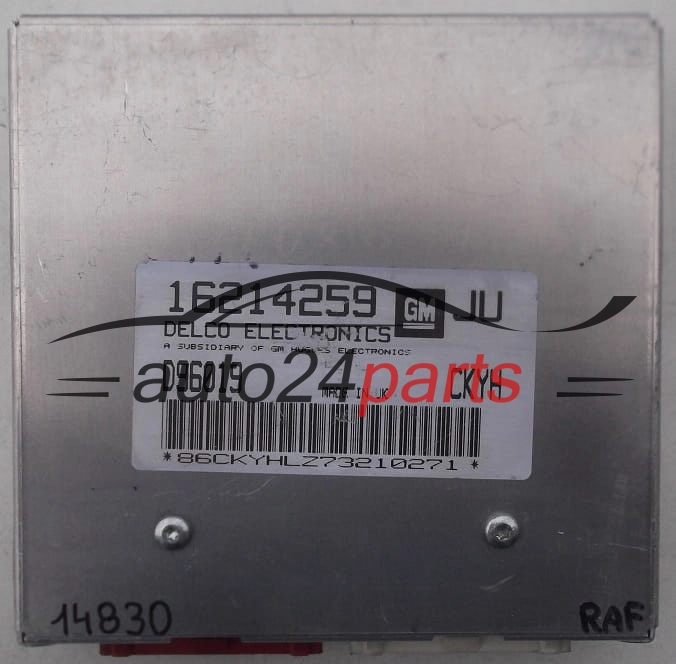 CENTRALINA MOTORE OPEL ASTRA 1.6 X16XE DELCO 16214259 JU, 16214259JU, D96019, CDJF, BZKY, CKYH