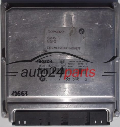 KOMPUTER STEROWNIK SILNIKA BMW E39 530D BOSCH 0281001830, 0 281 001 830, 7785540, 7 785 540, 7785595, 7 785 595, 2249375, 2 249 375