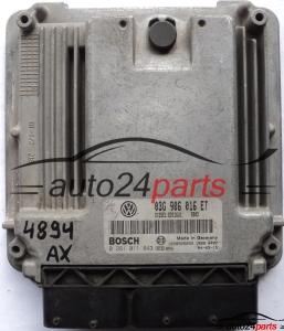 CALCULATEUR MOTEUR VW VOLKSWAGEN GOLF 2.0 TDI 03G906016ET, 03G 906 016 ET, BOSCH 0281011843, 0 281 011 843, DIESEL EDC16U1 5803, 1039S05033