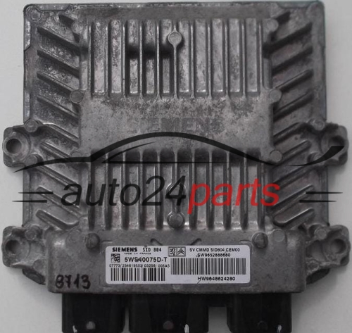 Μονάδα Ελέγχου Κινητήρα  CITROEN C2 1.4 HDI SIEMENS 5WS40075D-T, SW 9652888680, HW 9648624280