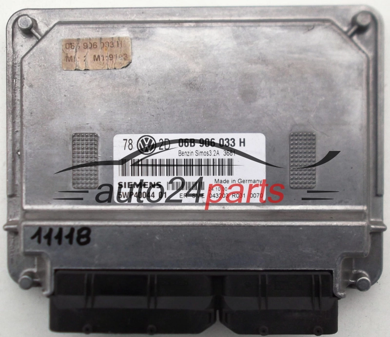 calculateur moteur pour vw volkswagen passat 2.0 VW VOLKSWAGEN PASSAT 2.0 AZM, SIMENS 5WP40044 01, 06B 906 033 H, 06B906033H