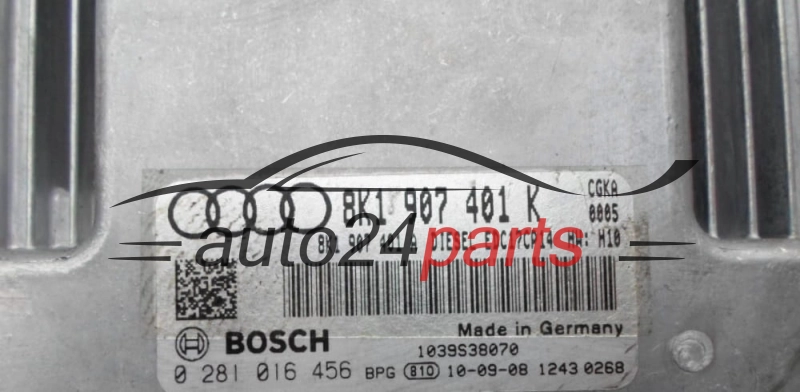 Μονάδα Ελέγχου Κινητήρα AUDI A4, A5 2.7 TDI, BOSCH 0 281 016 456, BOSCH 0281016456, 8K1 907 401 K, 8K1907401K, 8K1907401A